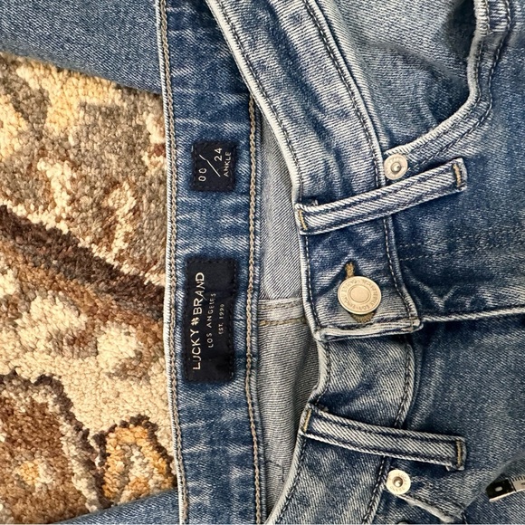 Lucky Brand Ankle Women's Blue Distressed Jeans 24 - Picture 5 of 5